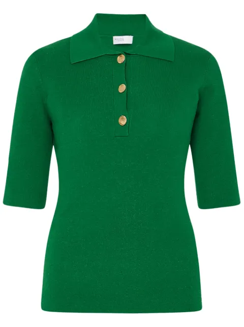 Rosetta Getty ribbed polo top