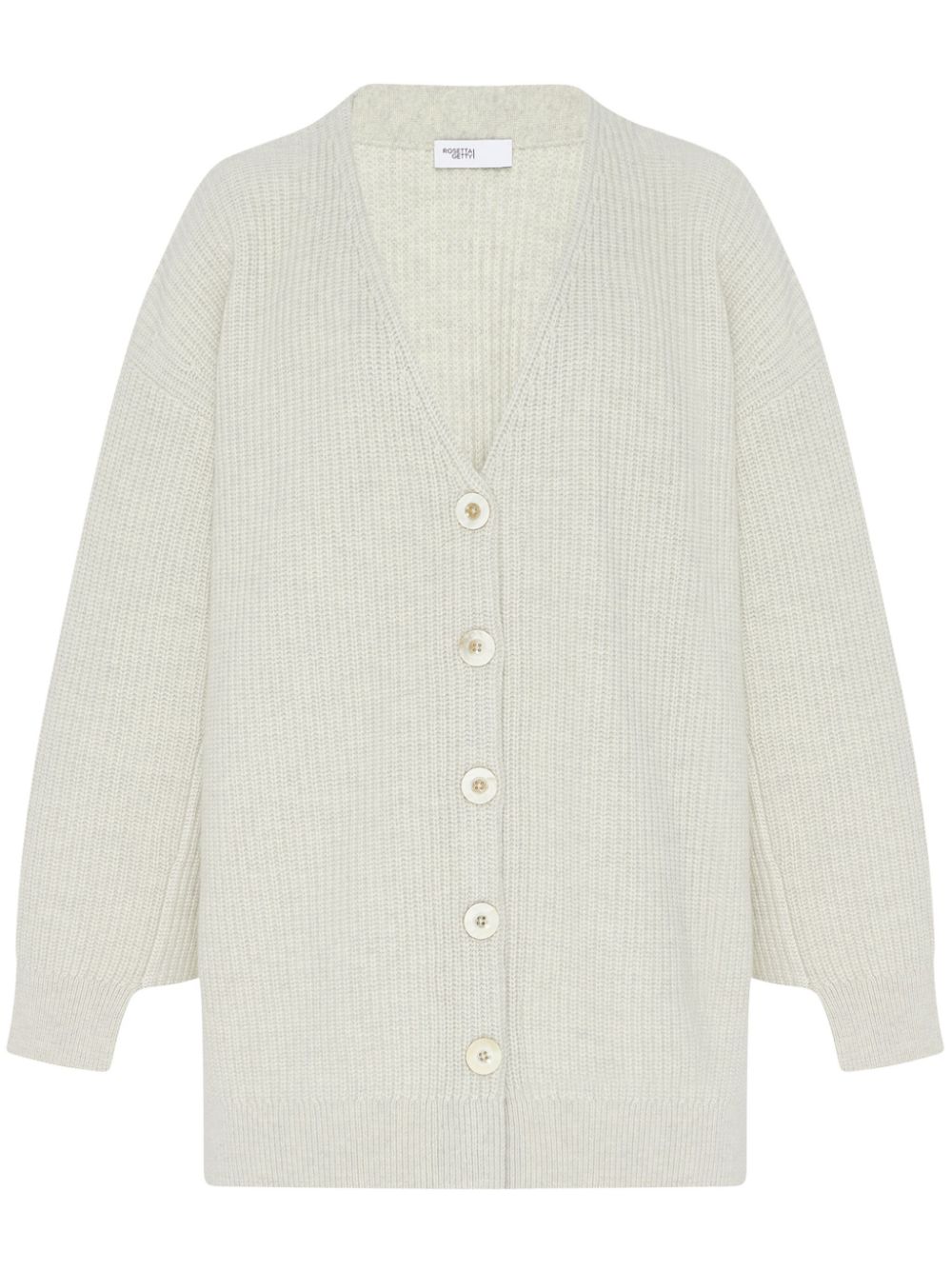 ribbed panelled cardigan