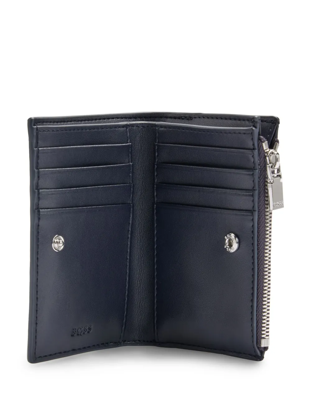 BOSS Leren portemonnee Blauw