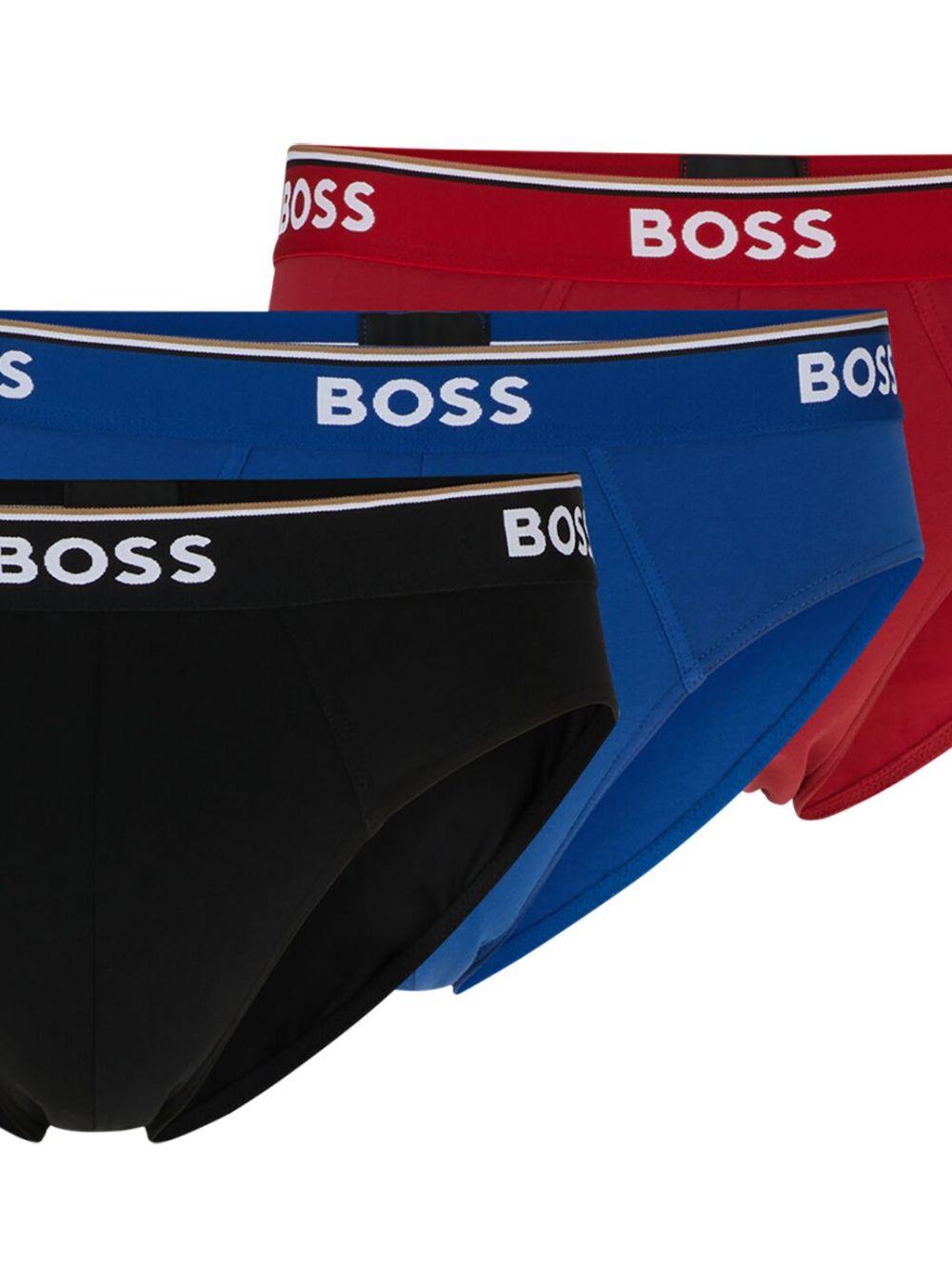 BOSS logo-print briefs (pack of three) - Black