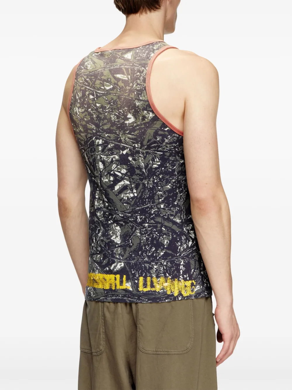 Diesel T-Lifty-Camou tanktop Zwart