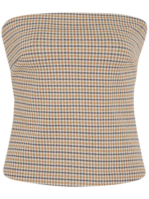 Rosetta Getty check-pattern top 
