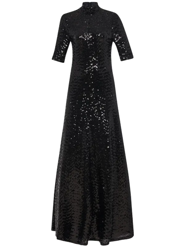 Rosetta Getty zip-up Turtleneck Gown Black FARFETCH BE