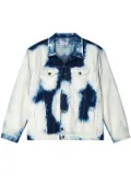 Charles Jeffrey Loverboy bleached-effect denim jacket - White