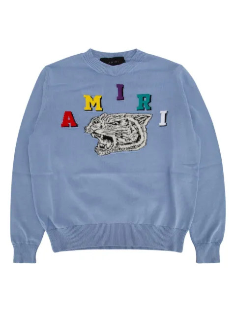 AMIRI KIDS logo-jacquard sweater 