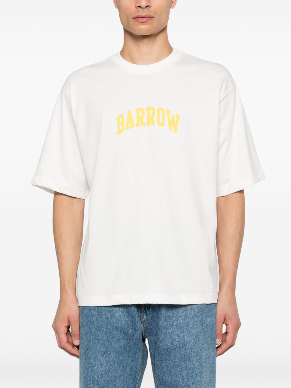 BARROW T-shirt met logoprint Wit