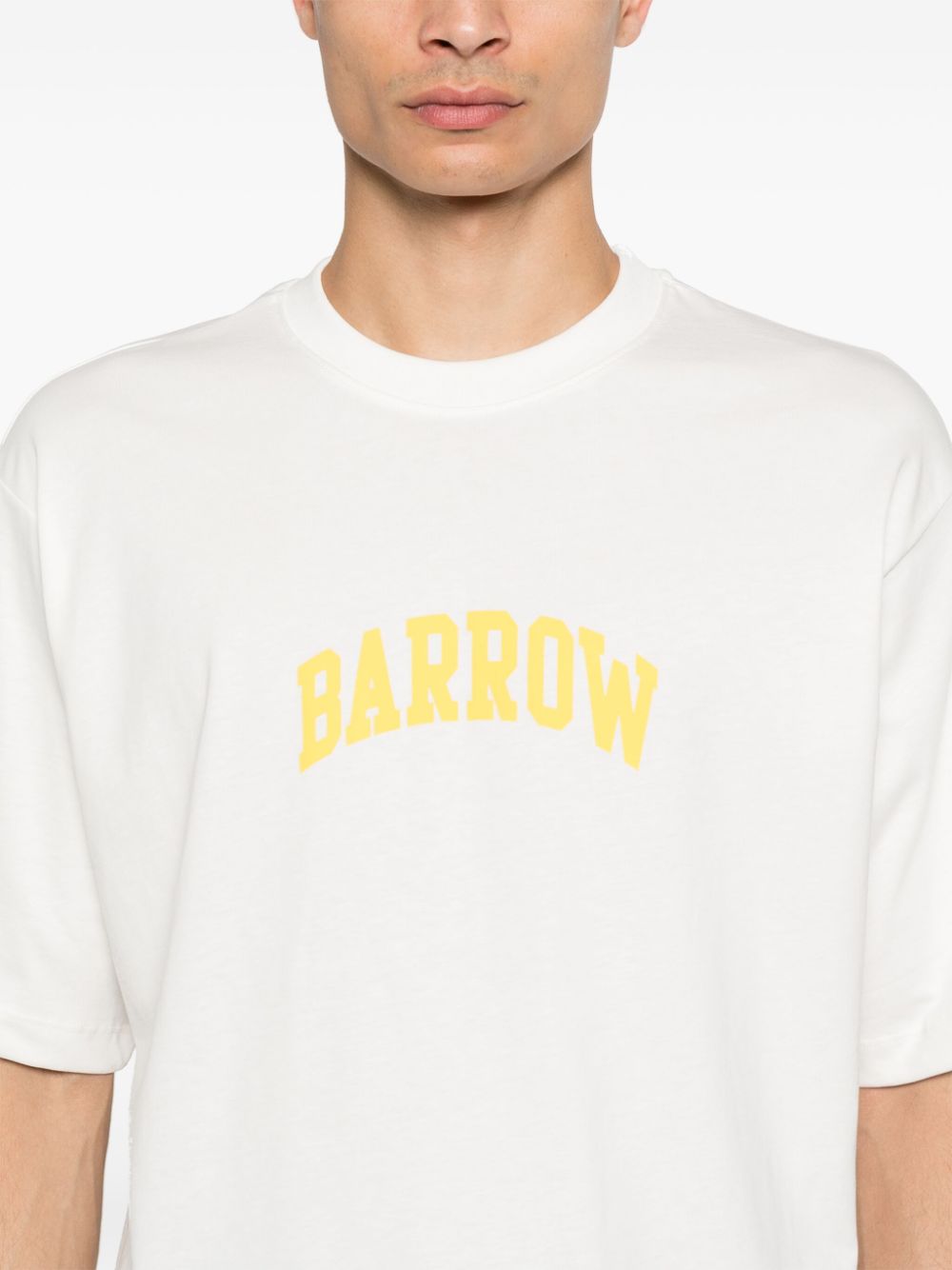 BARROW T-shirt met logoprint Wit