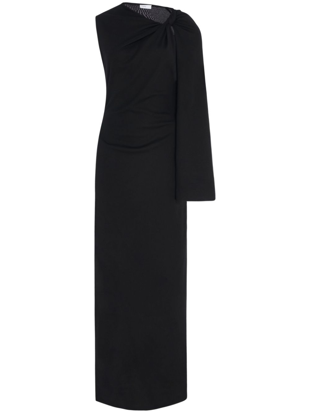 twist cape maxi dress