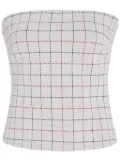 Rosetta Getty check-pattern top - White