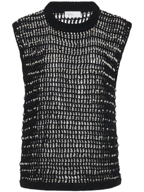 Rosetta Getty beaded crochet vest