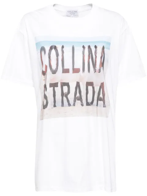 Collina Strada تيشيرت بطبعة شاطئ وحصان جرافيك