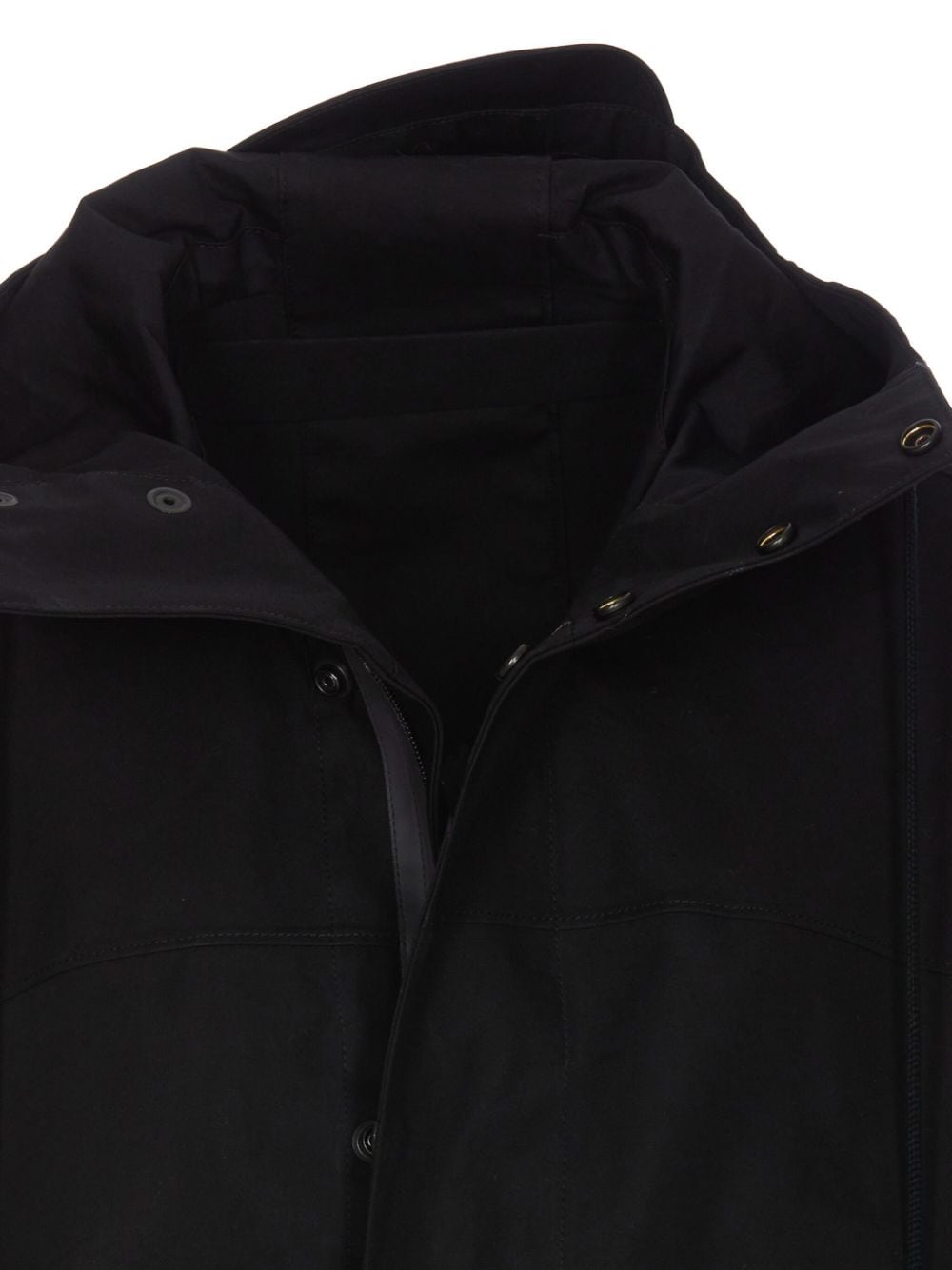 Shop Lemaire Hooded Raincoat In Black