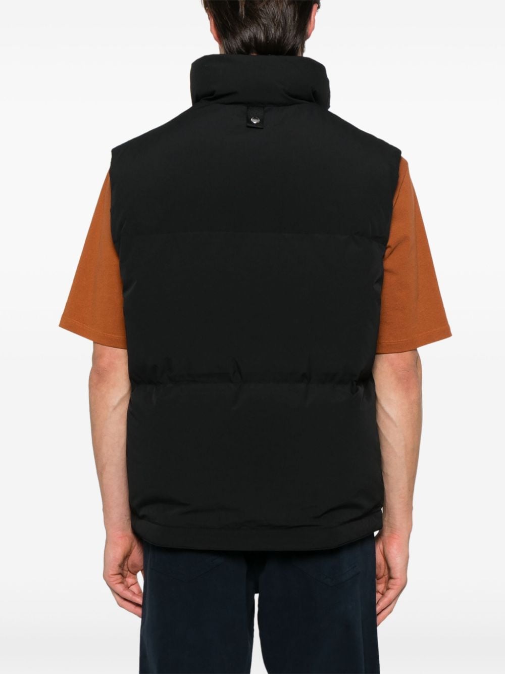 Shop Maison Kitsuné Padded Gilet In Black