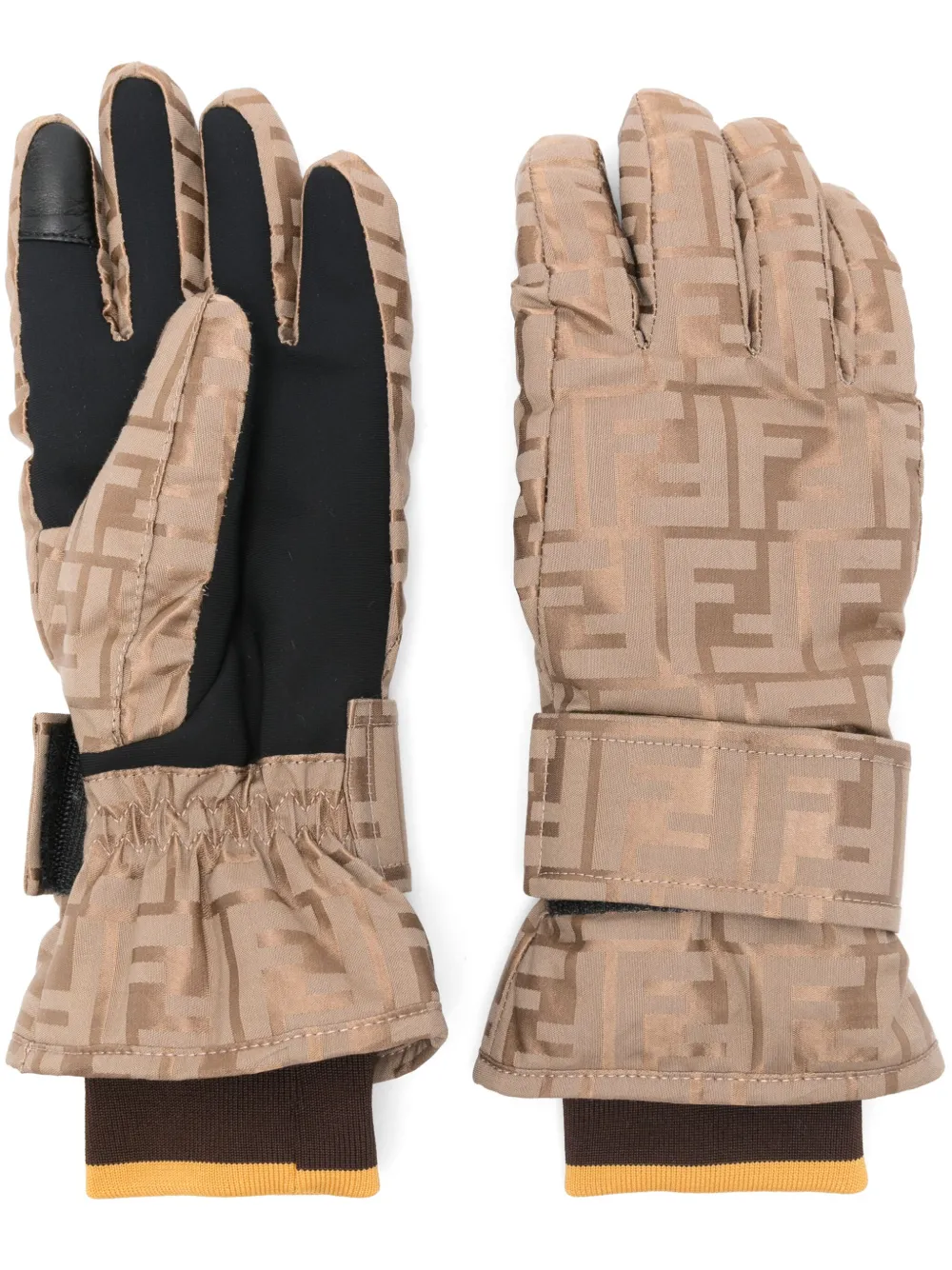 FENDI FF-motif ski gloves | Neutrals | Image 1