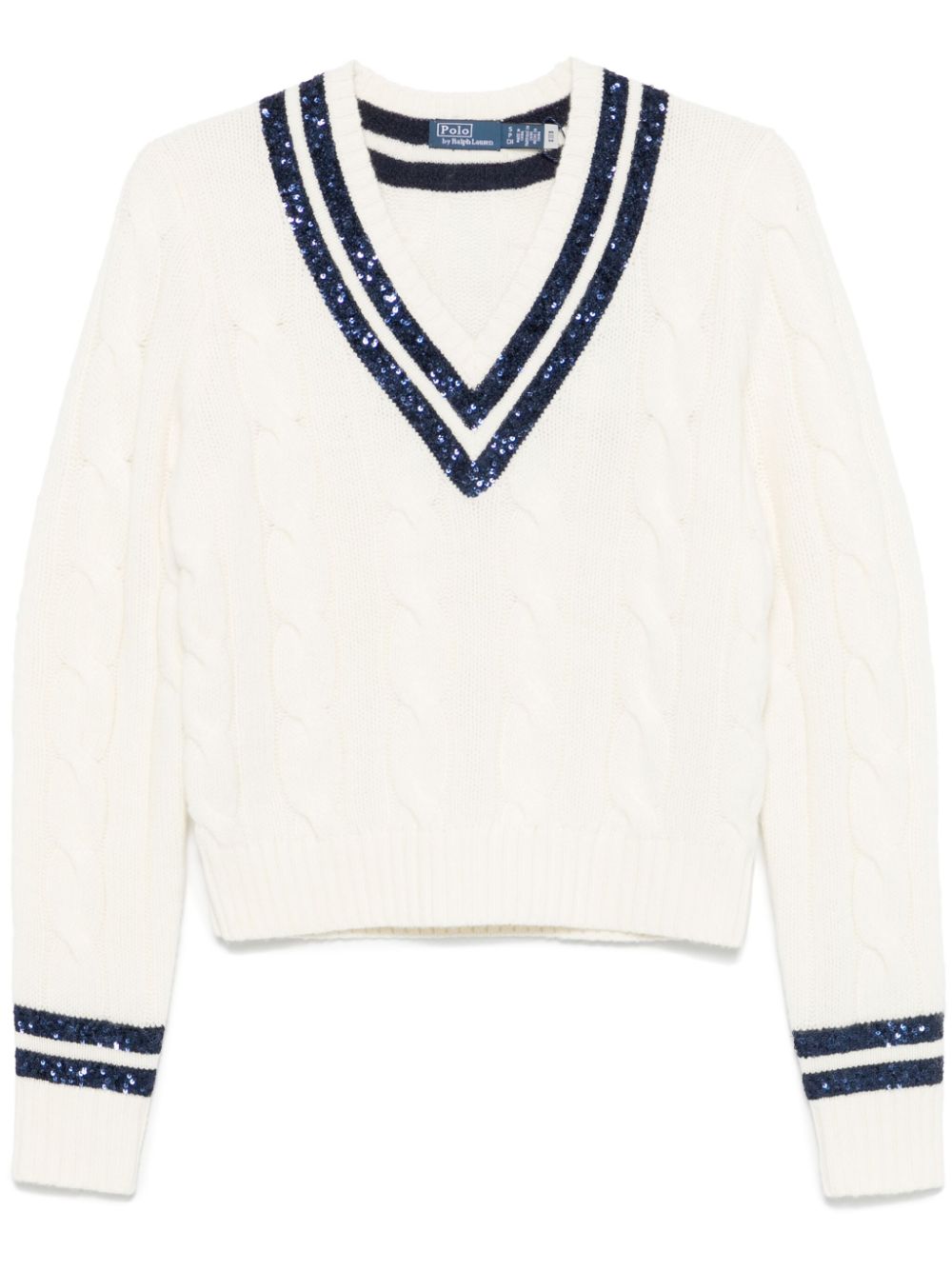 Polo Ralph Lauren sequin-embellished sweater - White