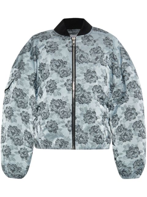 GANNI floral-pattern bomber jacket Women