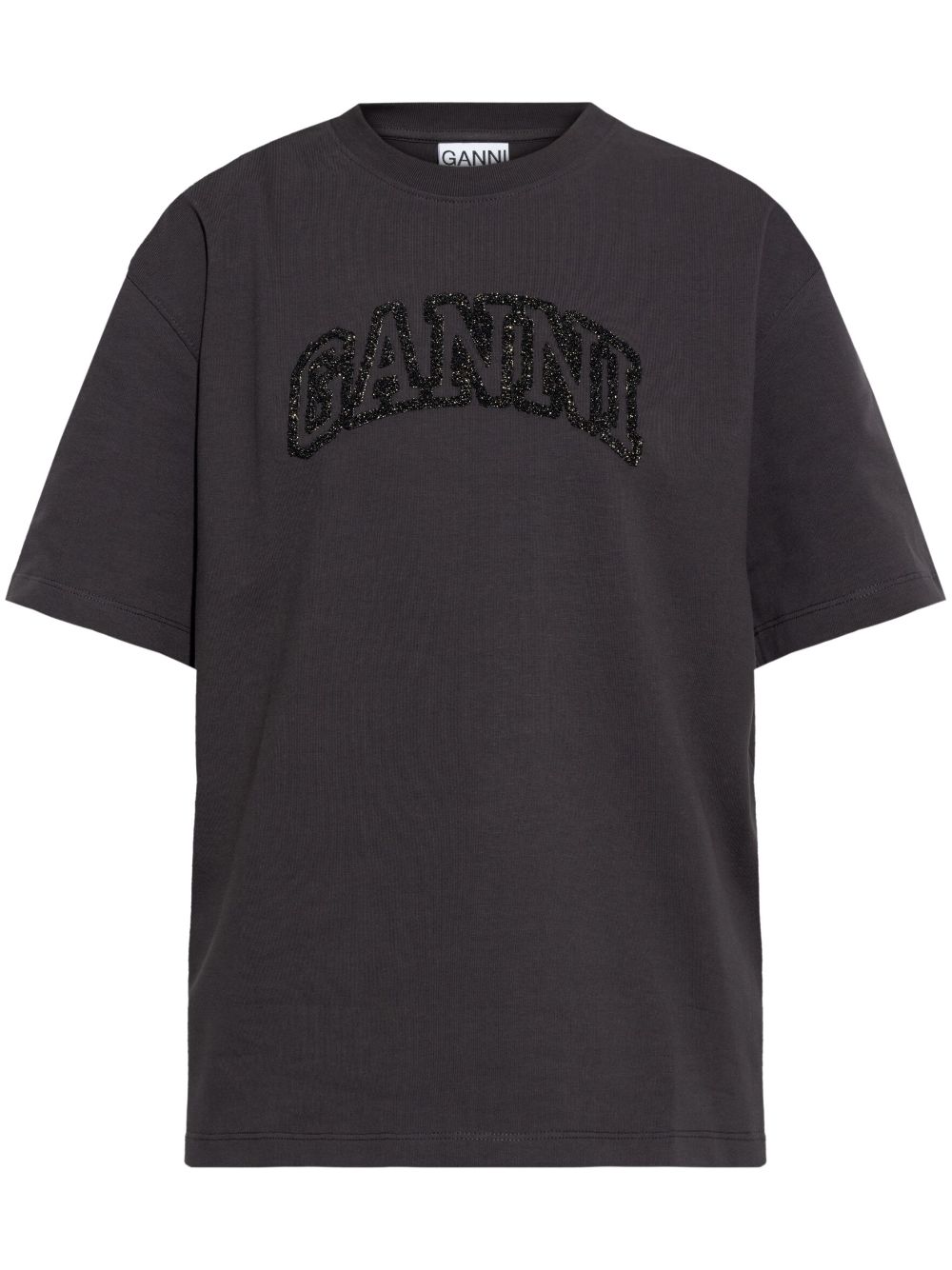 GANNI logo-embroidered T-shirt Women