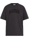 GANNI logo-embroidered T-shirt - Grey