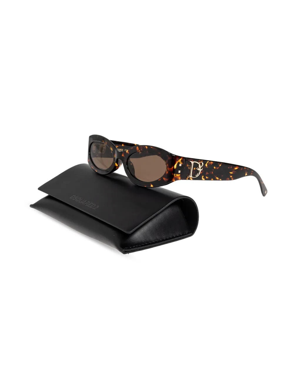 DSQUARED2 EYEWEAR Zonnebril met ovalen montuur Bruin