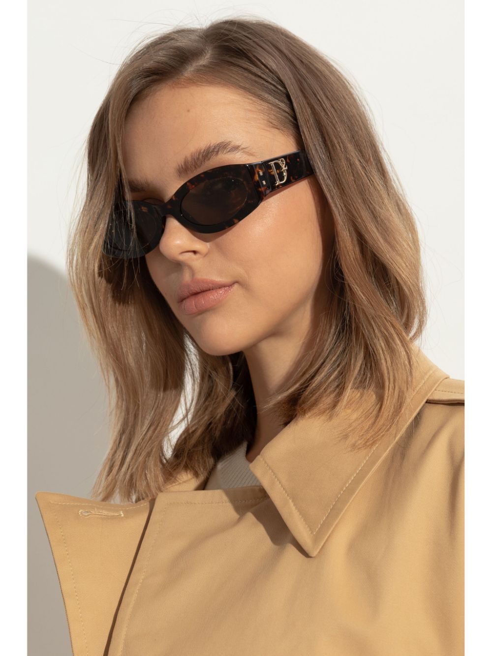 DSQUARED2 EYEWEAR Zonnebril met ovalen montuur - Bruin