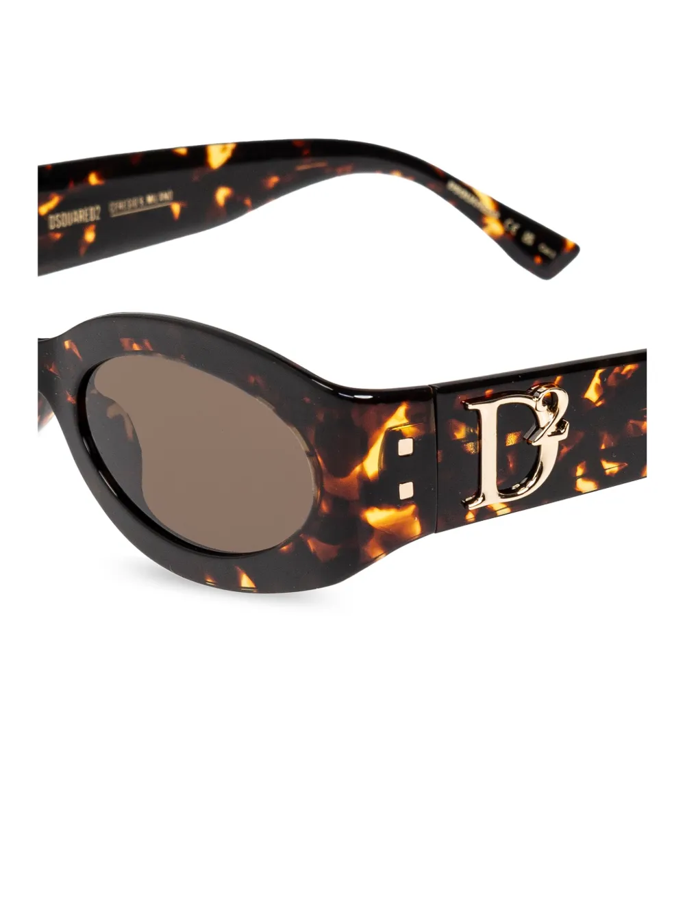 DSQUARED2 EYEWEAR Zonnebril met ovalen montuur Bruin