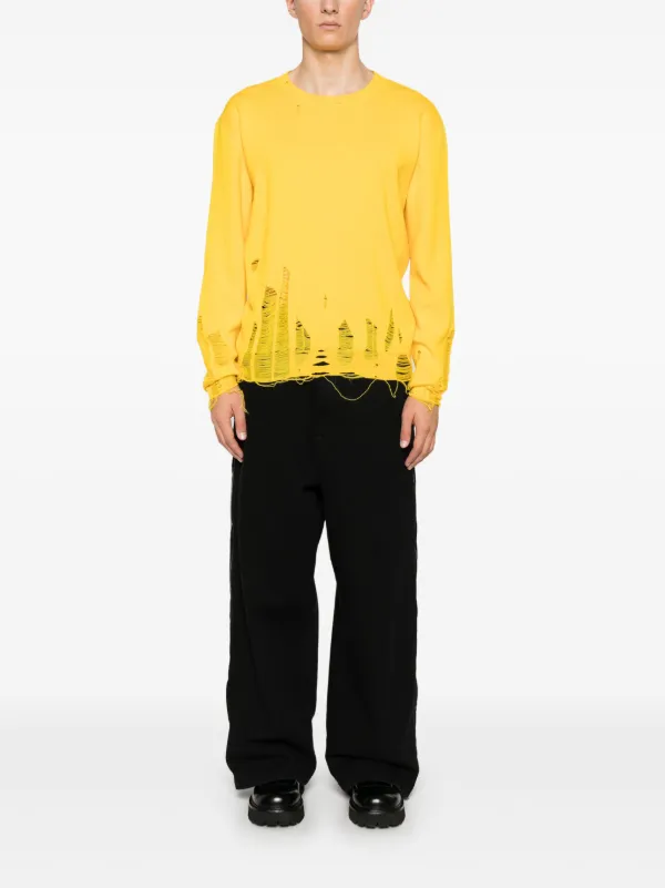 MM6 Maison Margiela ダメージ プルオーバー | イエロー