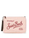 MC2 Saint Barth logo-embroidered clutch bag - Pink