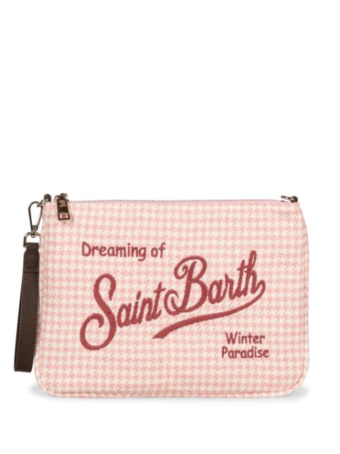 MC2 Saint Barth logo-embroidered clutch bag Women