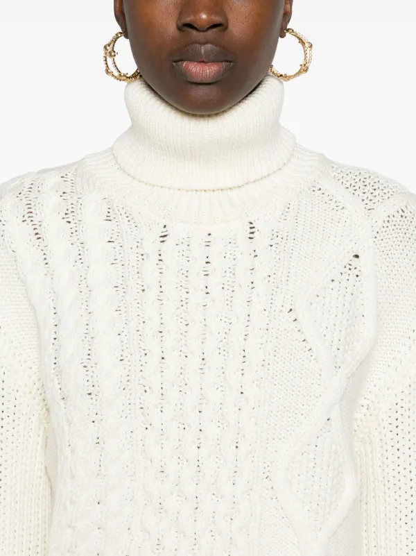 Moncler Wool Turtleneck Sweater White FARFETCH AE