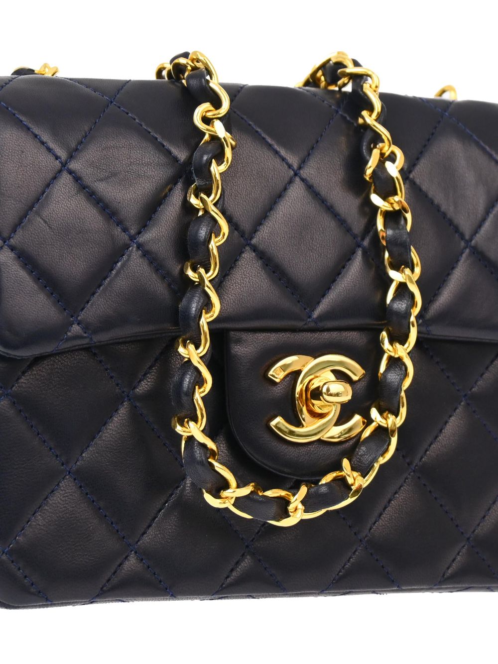 Affordable HOT SALE CHANEL 1990 mini Classic Square Flap shoulder bag Women