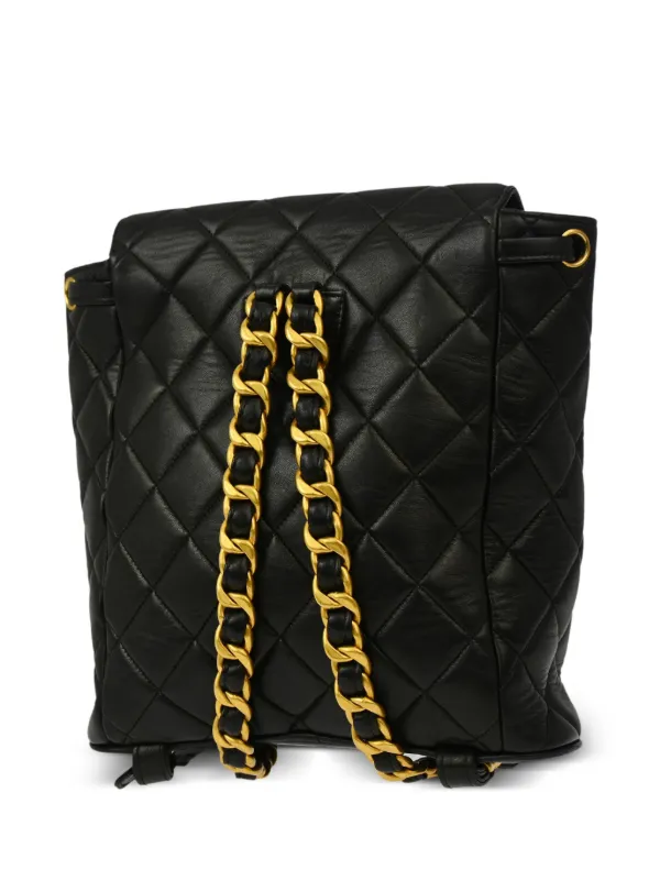 chanel leather backpack ebay COCO Mark Daypack lambskin black WS4208 NUIR VINTAGE Check out CHANEL BACKPACK, EXCELLENT
