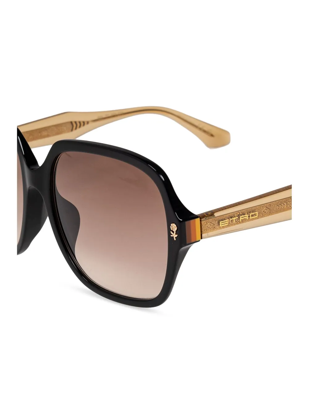 ETRO Zonnebril met oversized montuur Zwart