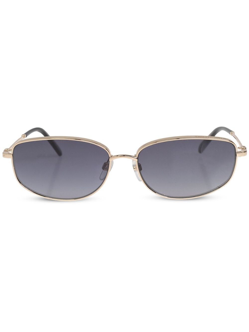 Shop Marc Jacobs Oval-frame Sunglasses In 金色