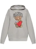 GANNI graphic-print hoodie - Grey