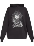 GANNI graphic-print hoodie - Grey