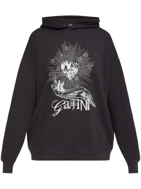 GANNI graphic-print hoodie Women