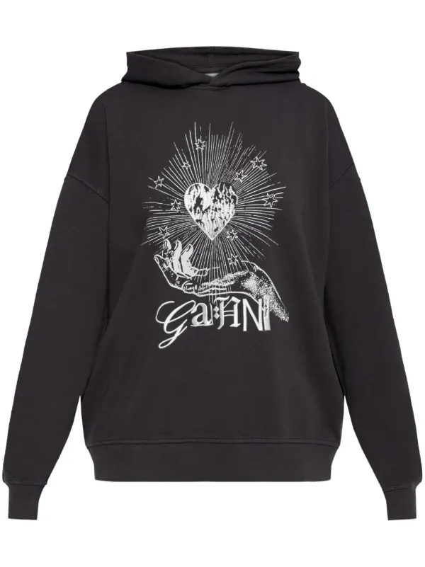 GANNI グラフィック パーカー | グレー | FARFETCH JP