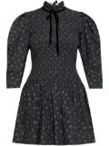 GANNI floral-print mini dress - Grey