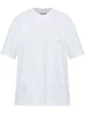 GANNI crystal-embellished T-shirt - White