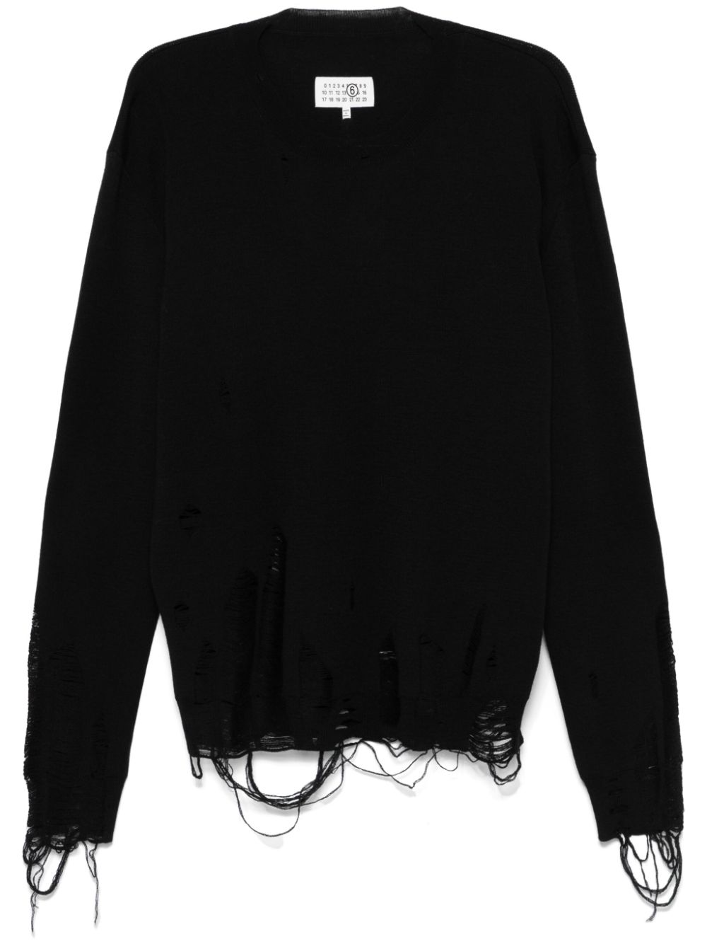 MM6 Maison Margiela distressed sweater - Black