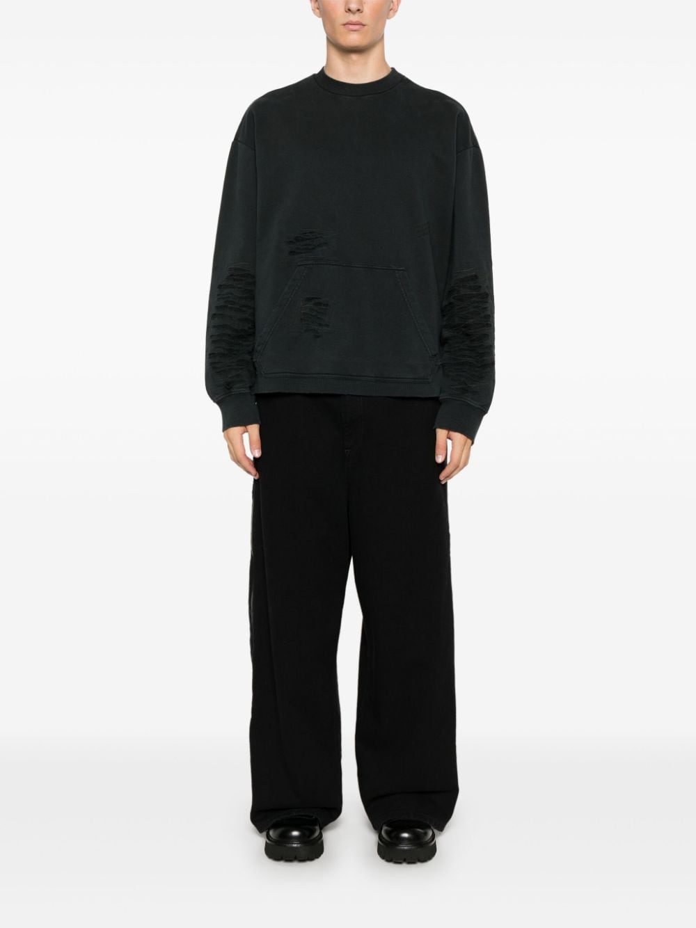 MM6 Maison Margiela Gerafelde sweater - Grijs