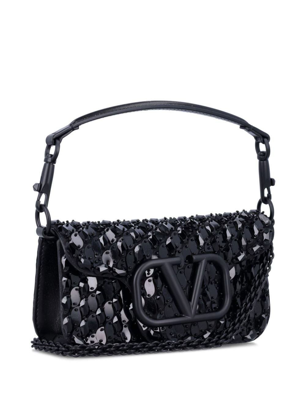 Shop Valentino Small Locò Shoulder Bag In Black