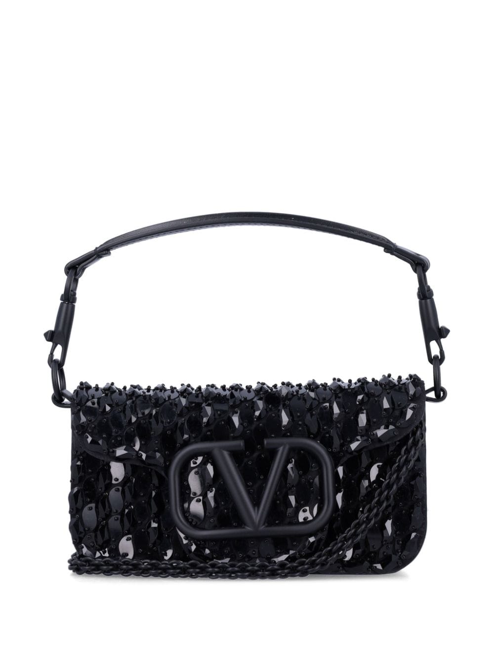 Shop Valentino Small Locò Shoulder Bag In Black