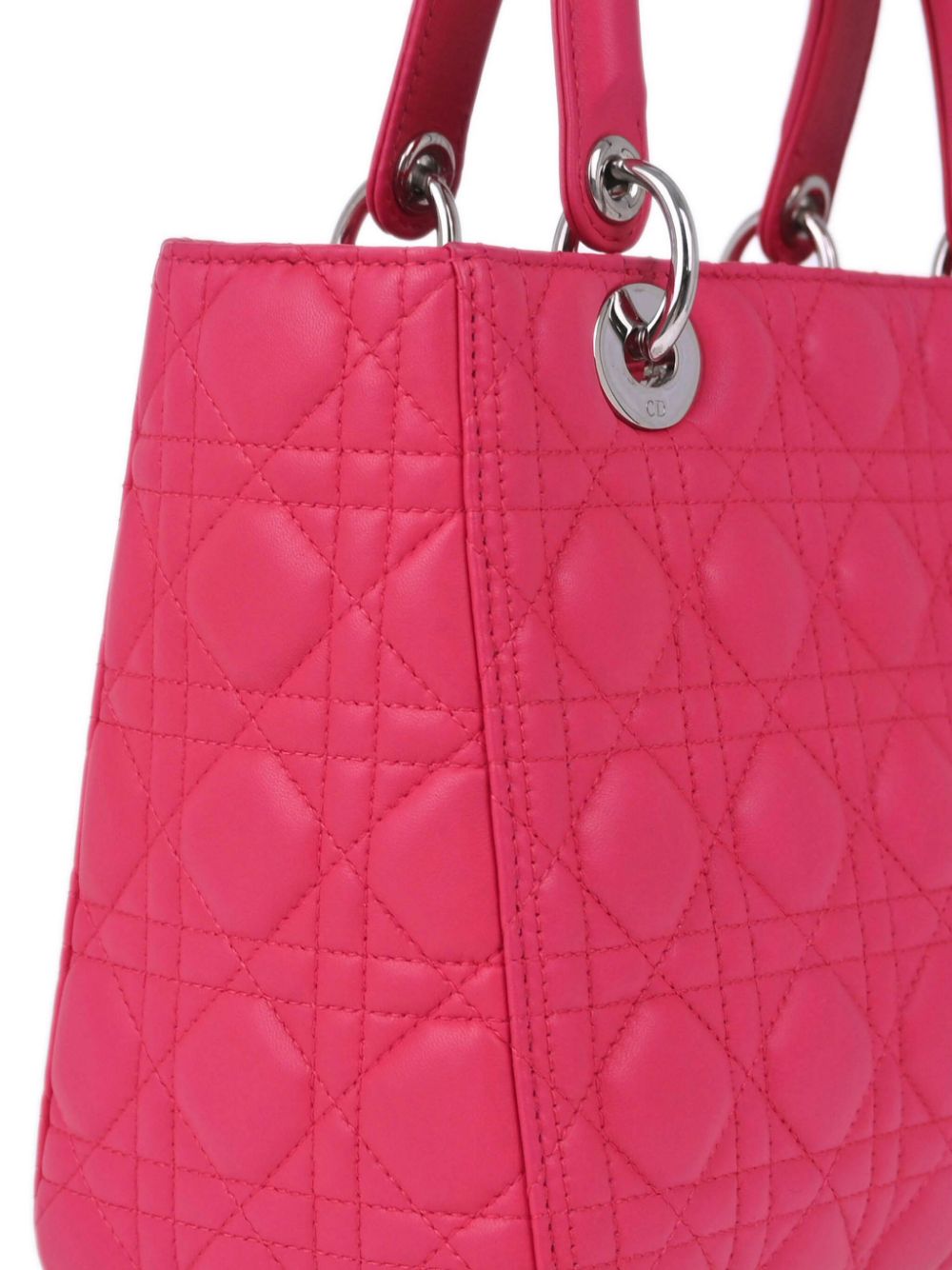 Pre-owned Dior Cannage Lady  两用手提包（2013年典藏款） In Pink