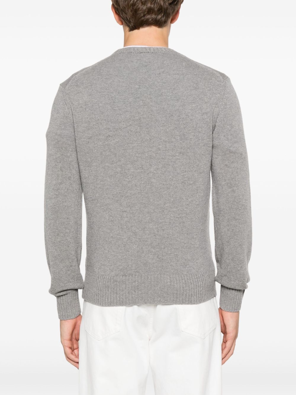 LACOSTE CARDED-WOOL CREW-NECK SWEATER 