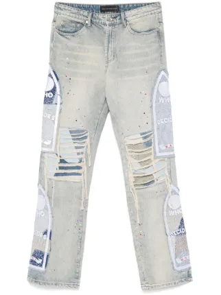 Who Decides War Blown Jeans | Blue | FARFETCH Who Decides War Blown Jeans | Blue | FARFETCH