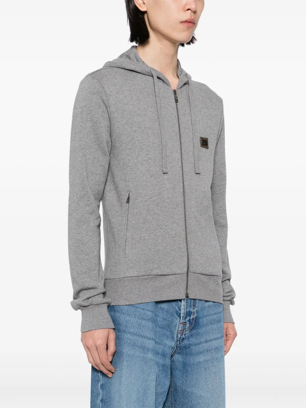 Dolce & Gabbana Hoodie met rits Grijs
