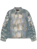 Who Decides War embroidered-logo denim jacket - Blue
