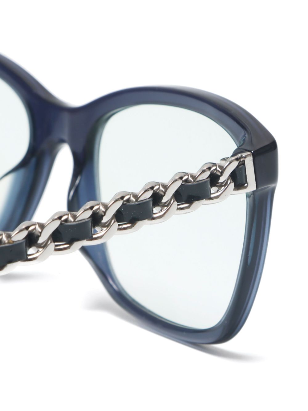 CHANEL 2000s leather-and-chain sunglasses Women