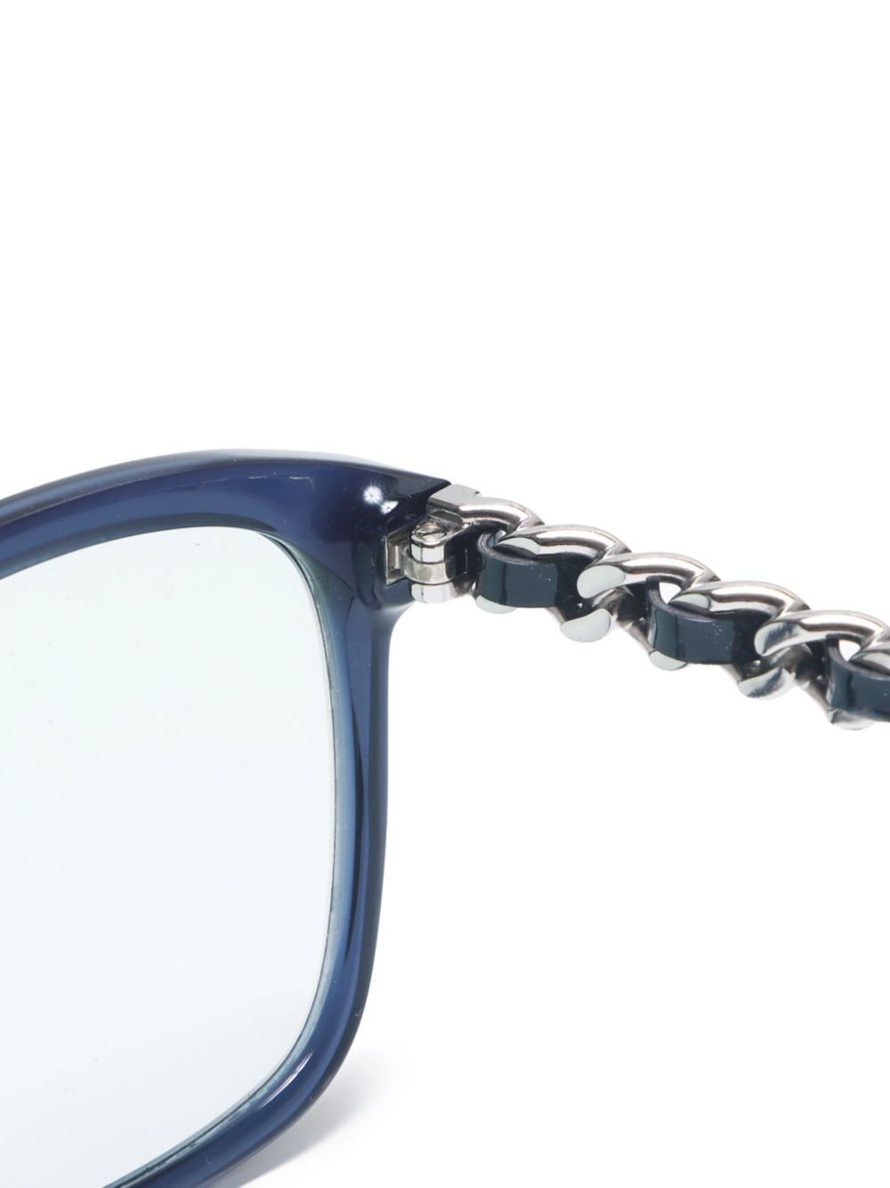 CHANEL 2000s leather-and-chain sunglasses Women